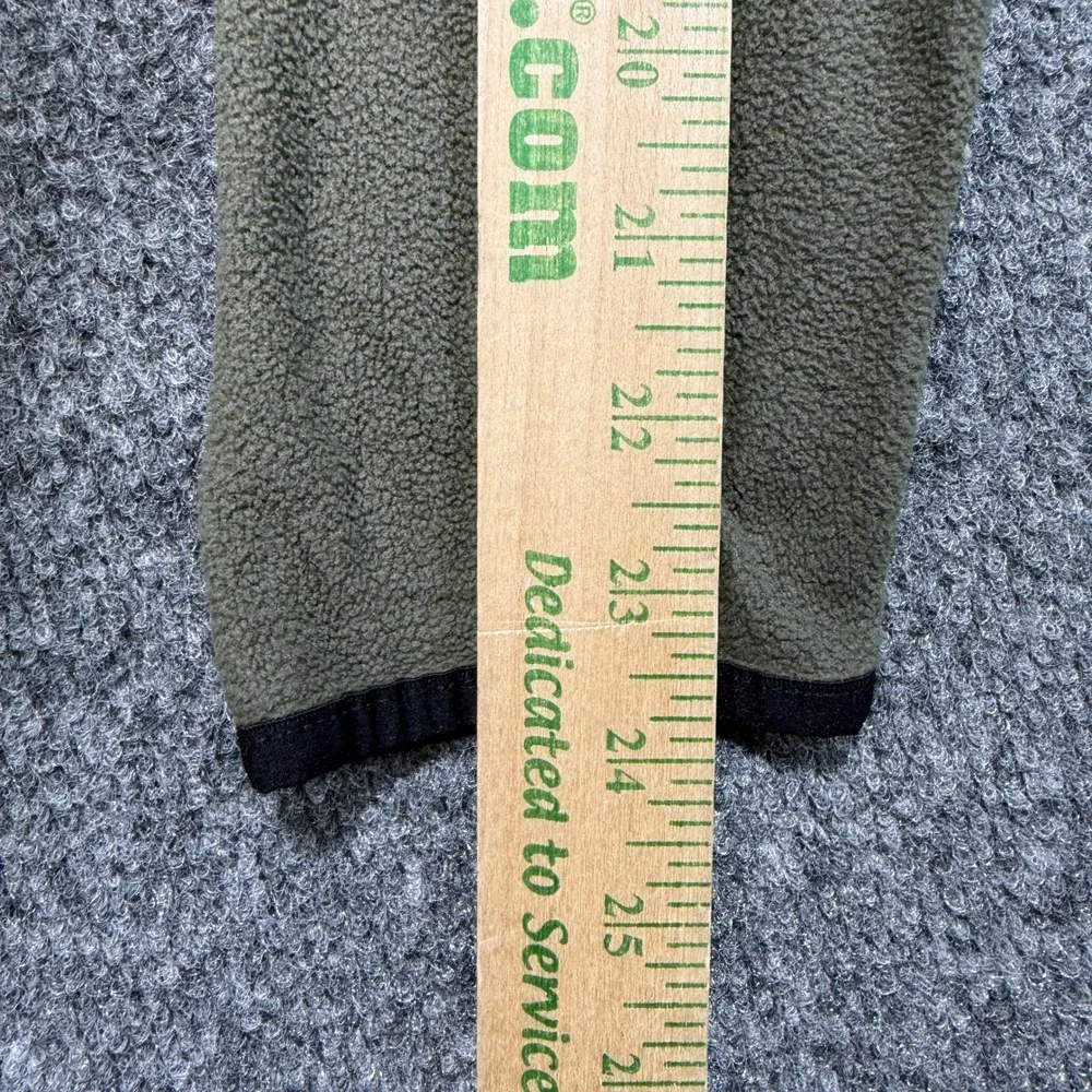 The North Face TKA Glacier Fleece Pullover Womens L Green Black Snap Neck Jacket